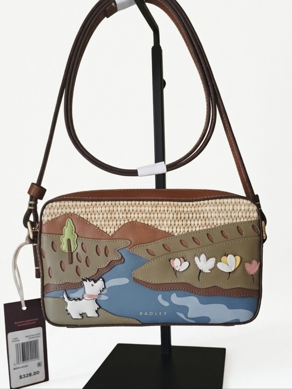 Radley London Spring Daze Mini Leather Collectible Crossbody Dog Motif NWT $328